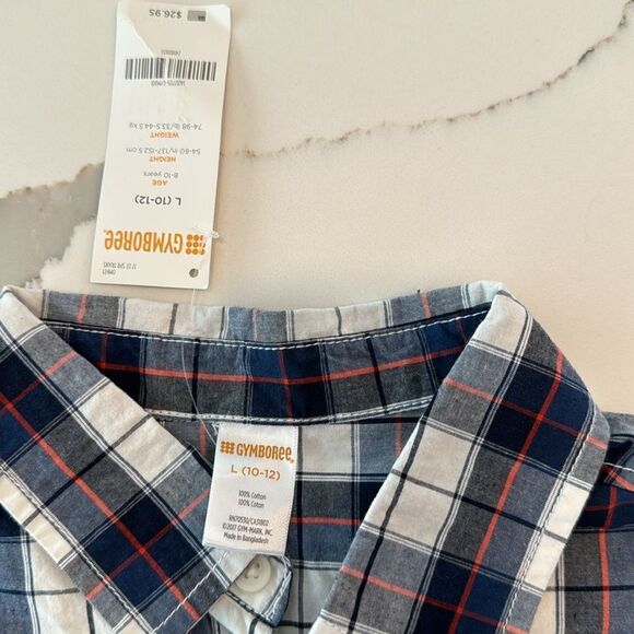 Gymboree Boys Button Down Long Sleeve Shirt. NWTs. Large 10-12. Beautiful Shirt - Picture 2 of 3